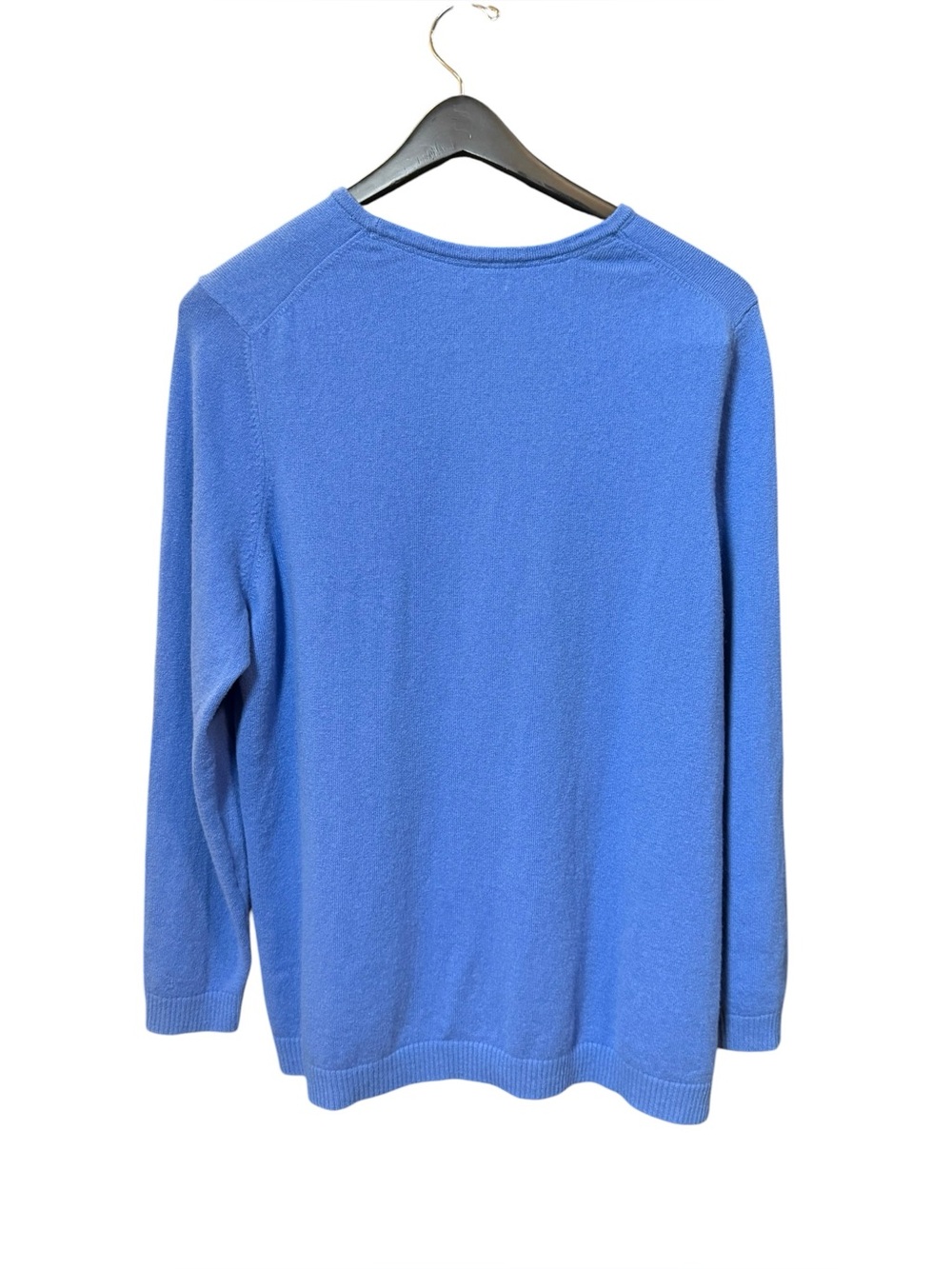 L.L.Bean 100% Cashmere Blue Crewneck Sweater 3X - Picture 3 of 8